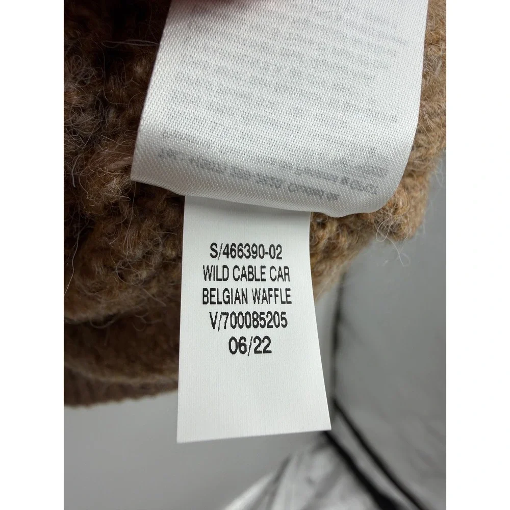 Old Navy Wild Cable Cardigan Women 3X Brown Belgian Waffle Cable Sweater